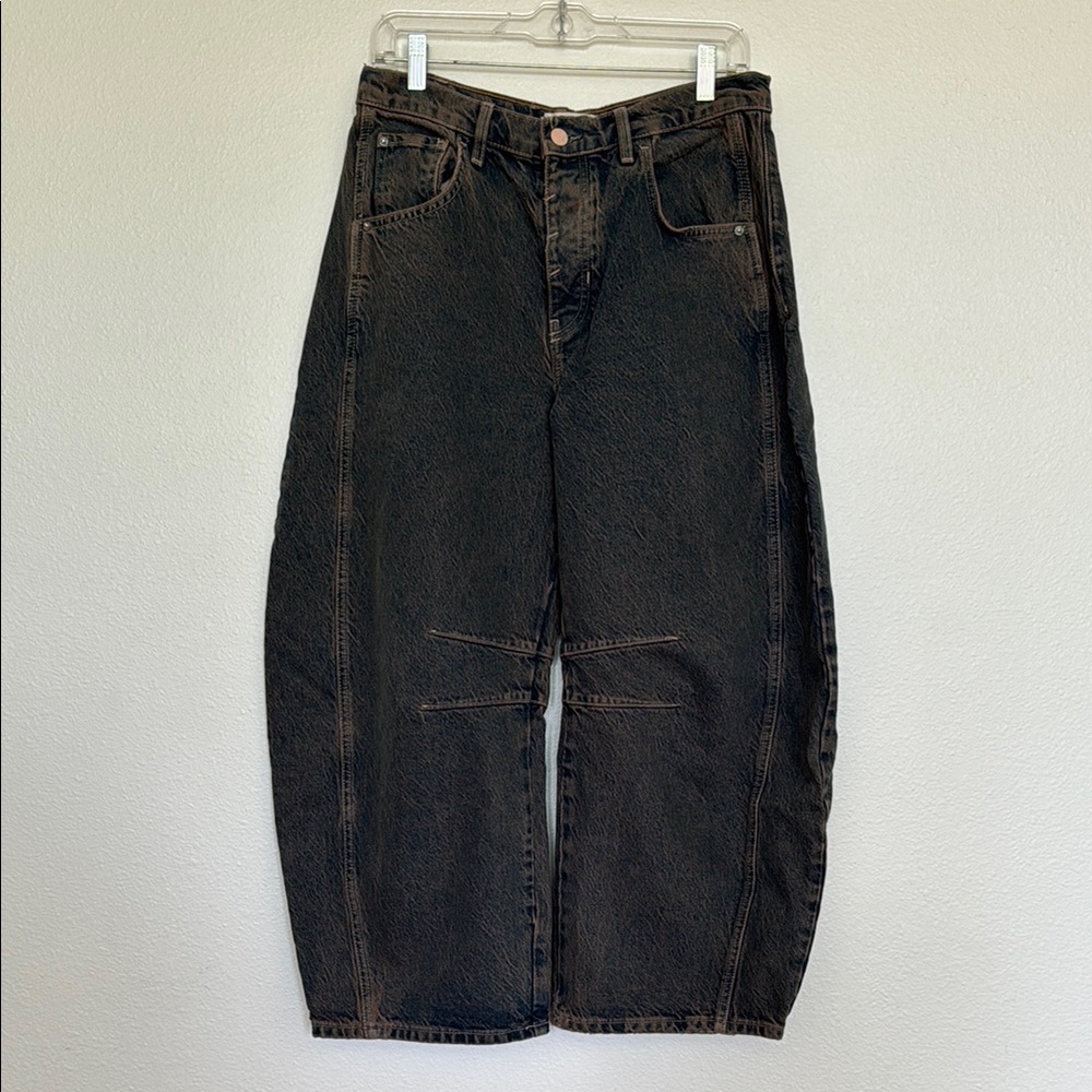 We The Free Good Luck Mid Rise Barrel Jeans